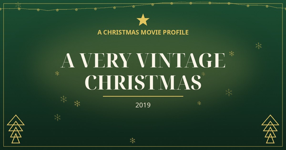 A Very Vintage Christmas — original designed title card art