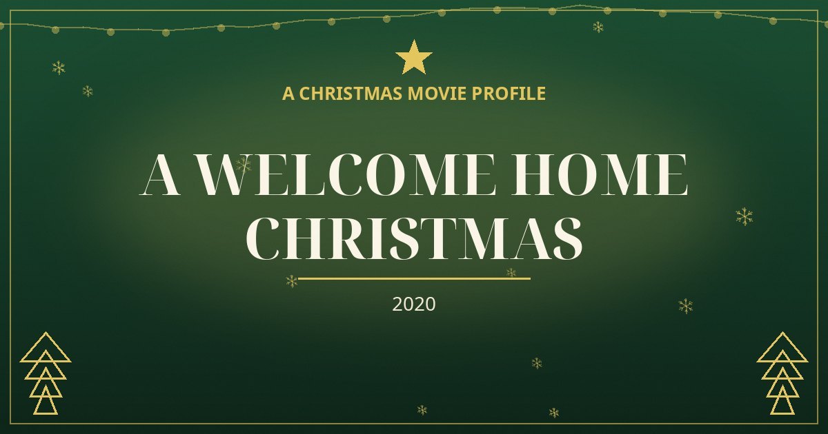 A Welcome Home Christmas — original designed title card art