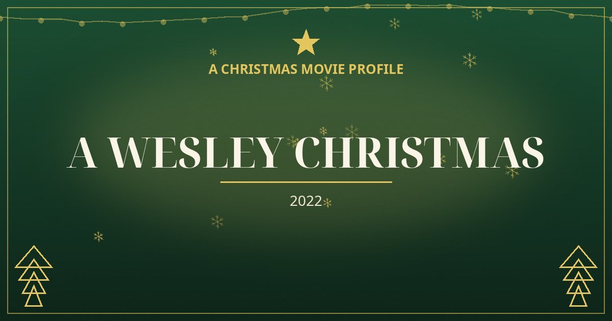 A Wesley Christmas — original designed title card art