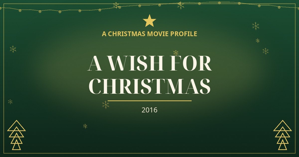 A Wish for Christmas — original designed title card art