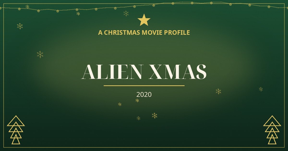 Alien Xmas — original designed title card art
