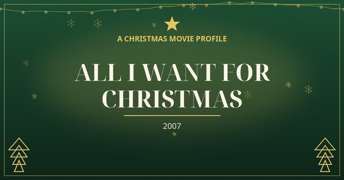 All I Want for Christmas — original designed title card art