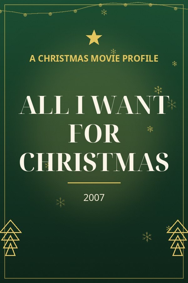 All I Want for Christmas — designed title card art