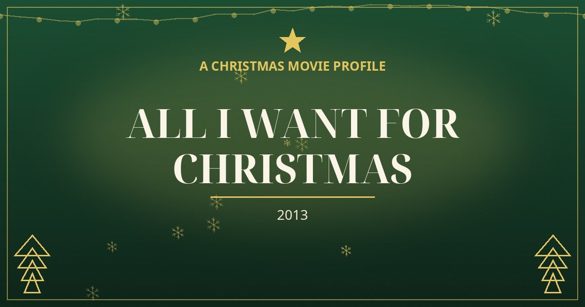 All I Want for Christmas — original designed title card art