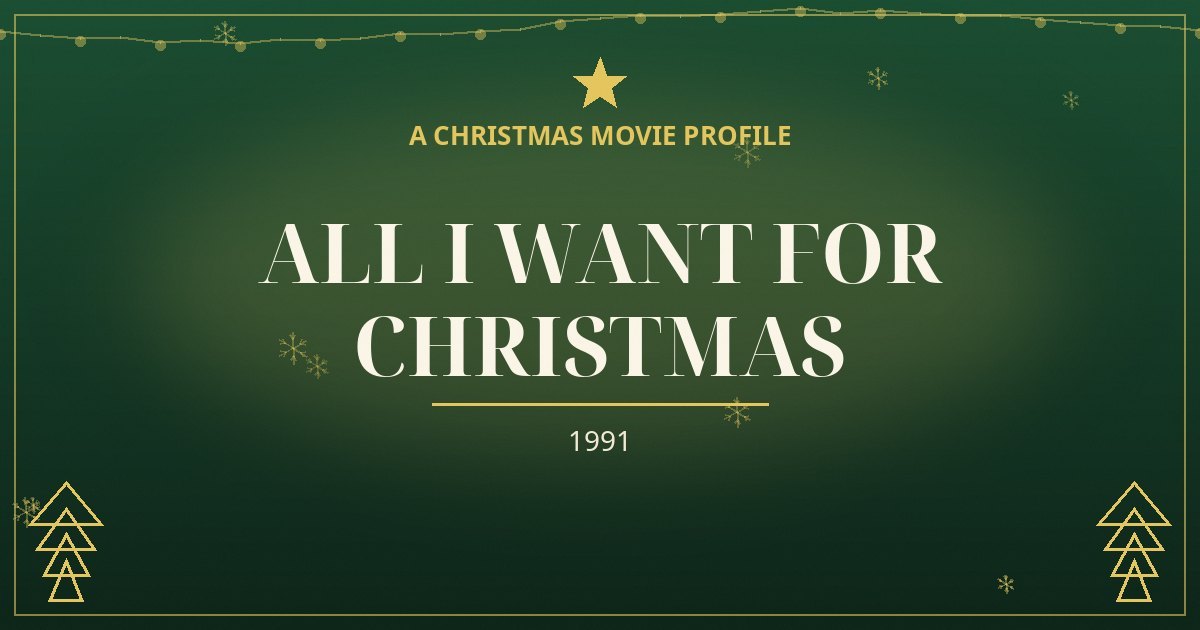 All I Want for Christmas — original designed title card art