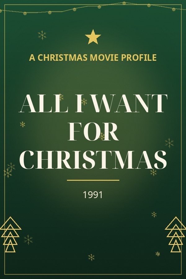 All I Want for Christmas — designed title card art