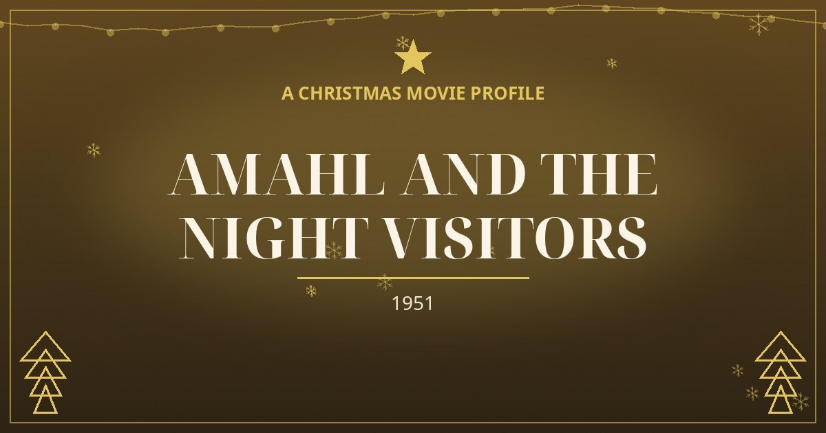Amahl and the Night Visitors — original designed title card art