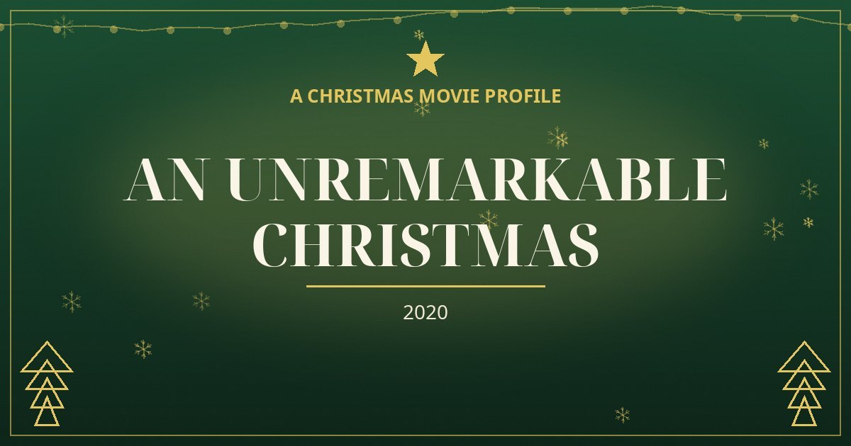 An Unremarkable Christmas — original designed title card art