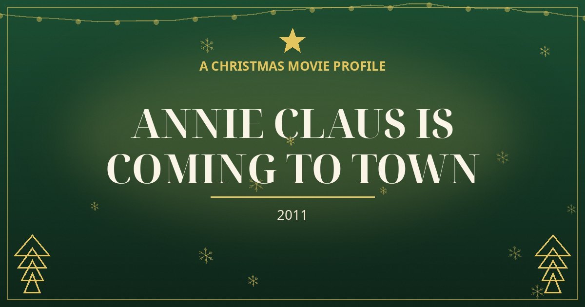 Annie Claus Is Coming to Town — original designed title card art