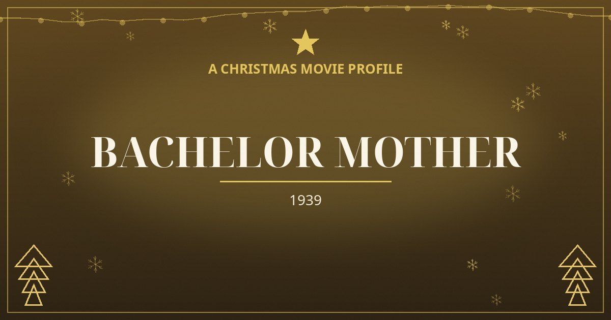Bachelor Mother — original designed title card art