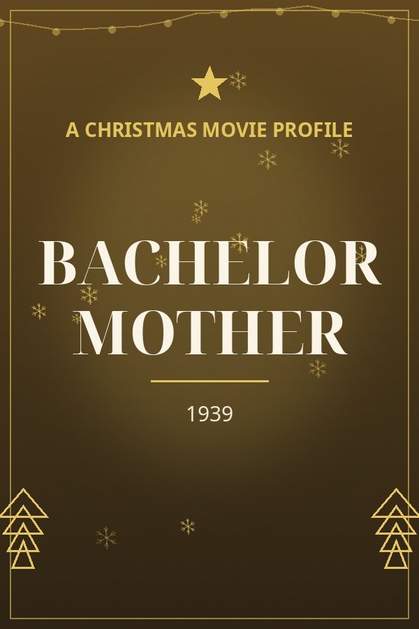 Bachelor Mother — designed title card art