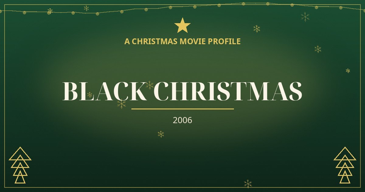 Black Christmas — original designed title card art