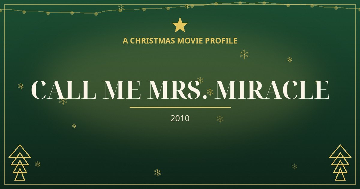 Call Me Mrs. Miracle — original designed title card art