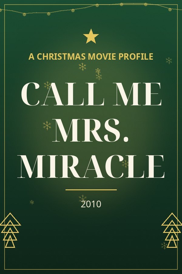 Call Me Mrs. Miracle — designed title card art