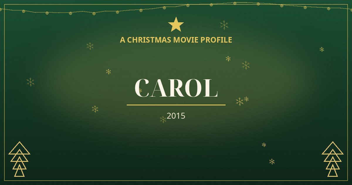 Carol — original designed title card art