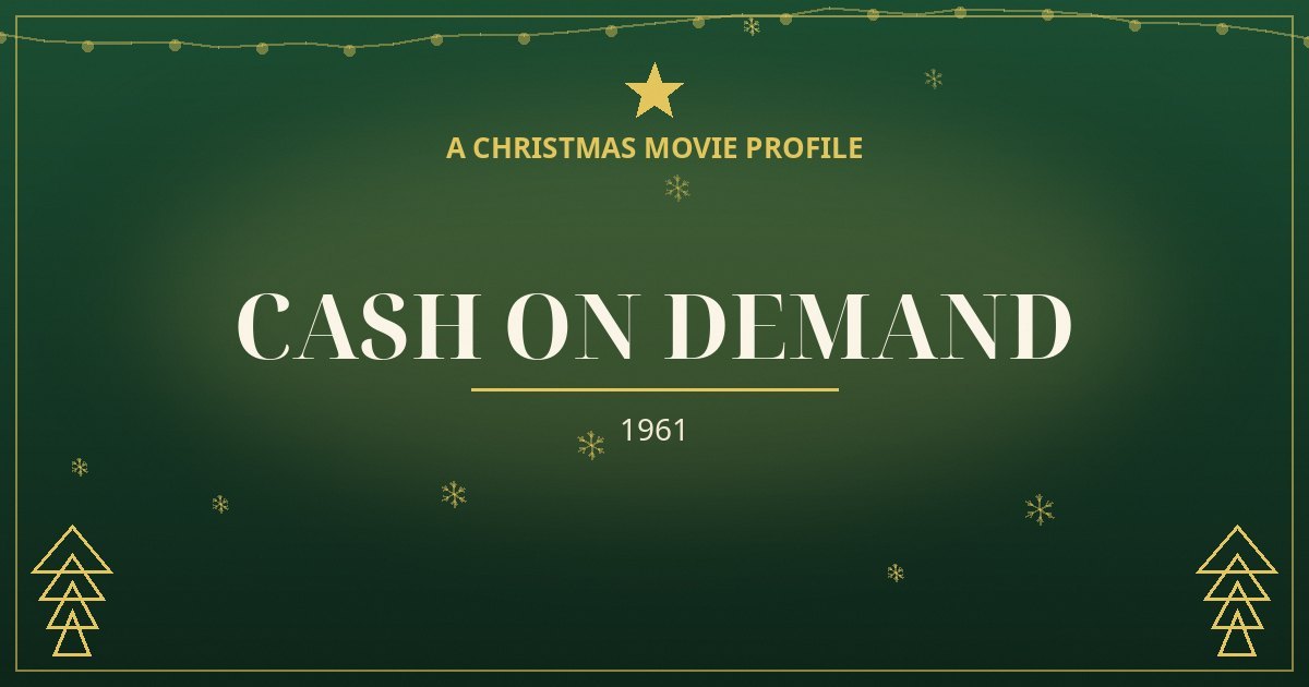 Cash on Demand — original designed title card art