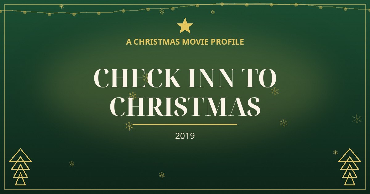 Check Inn to Christmas — original designed title card art