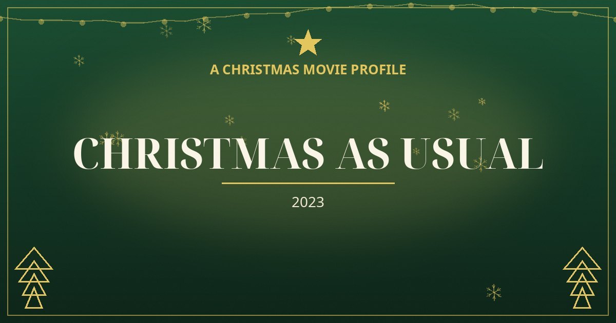 Christmas as Usual — original designed title card art