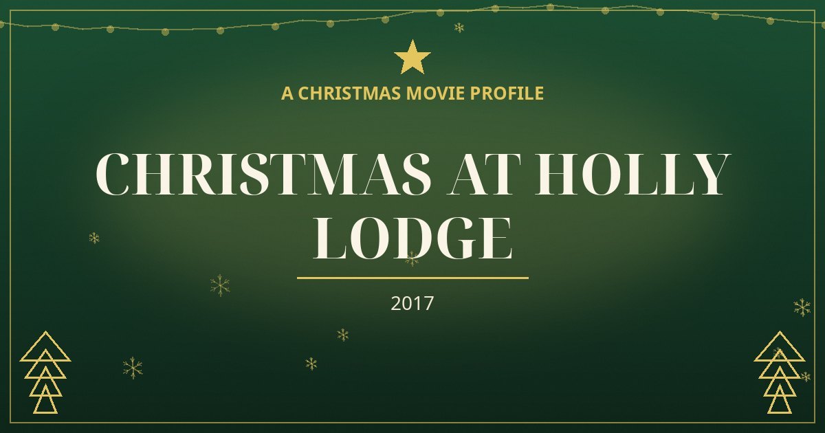 Christmas at Holly Lodge — original designed title card art
