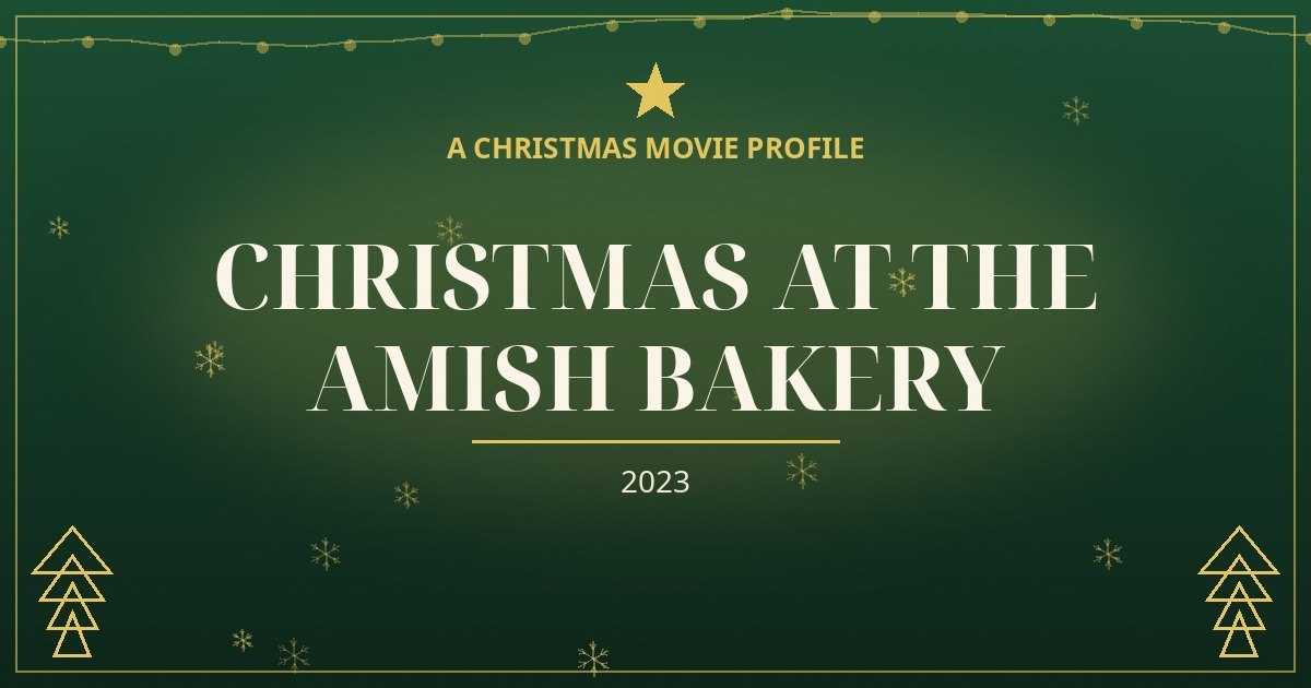 Christmas at the Amish Bakery — original designed title card art
