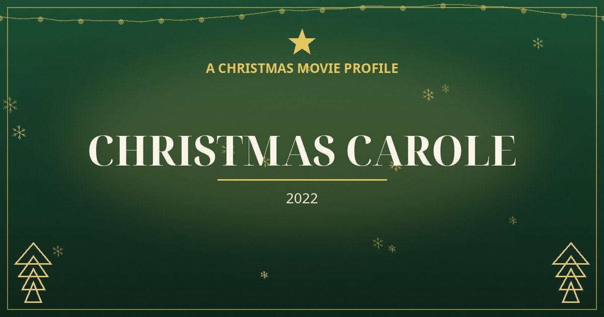 Christmas Carole — original designed title card art