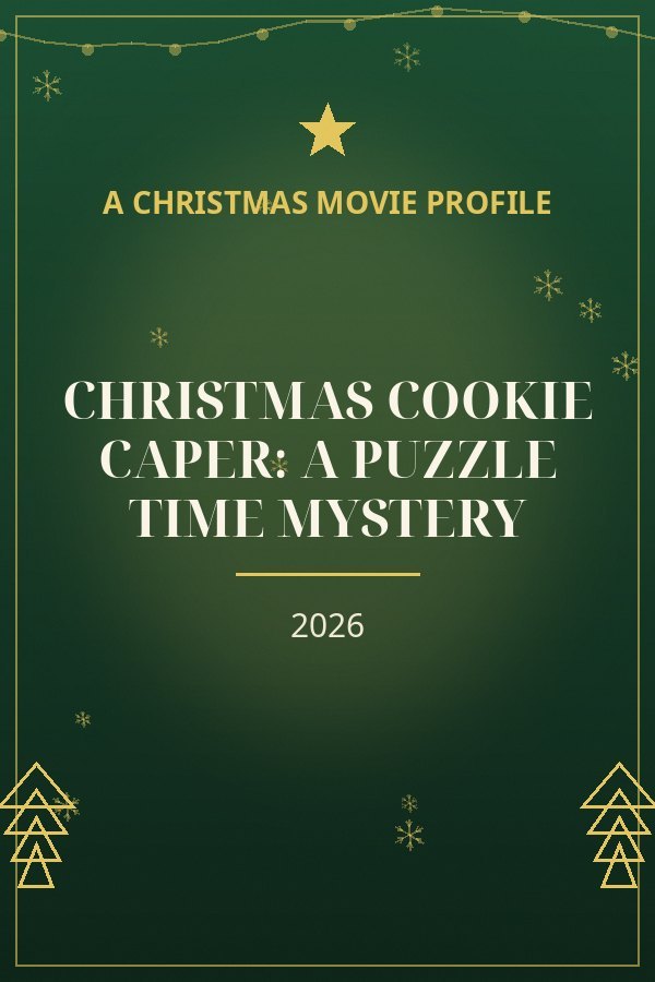 Christmas Cookie Caper: A Puzzle Time Mystery — designed title card art