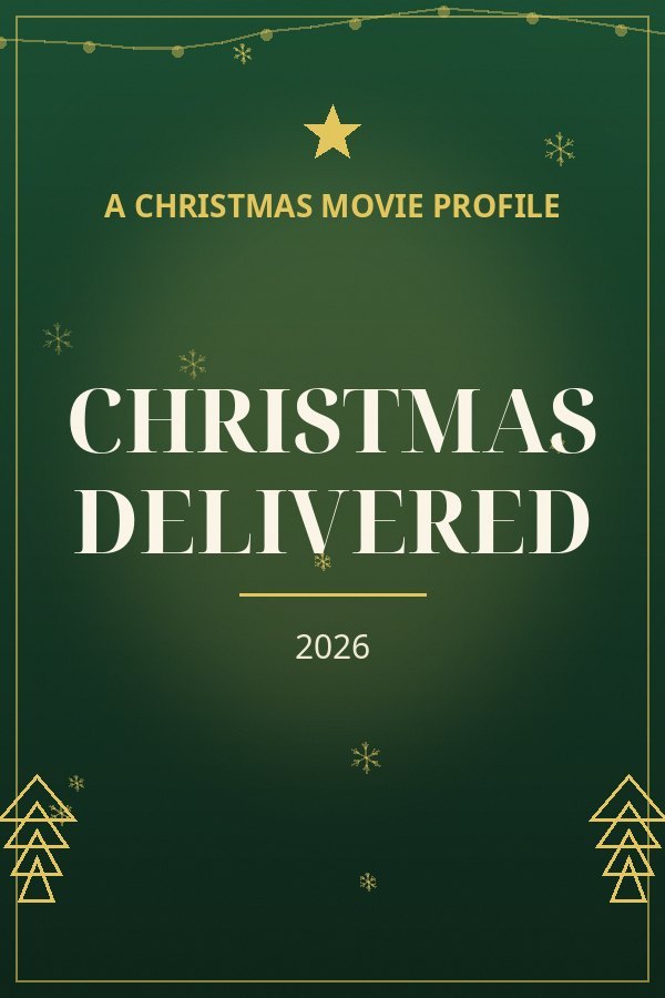 Christmas Delivered — designed title card art