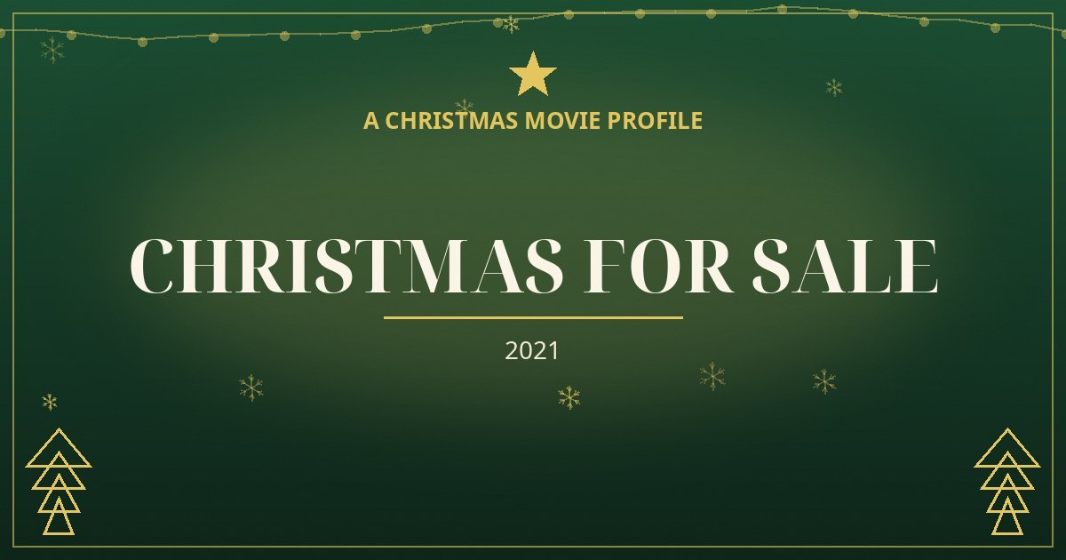 Christmas for Sale — original designed title card art