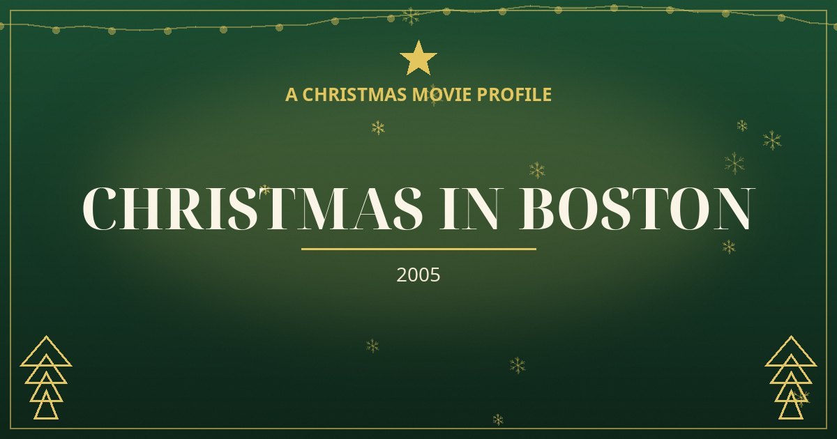 Christmas in Boston — original designed title card art