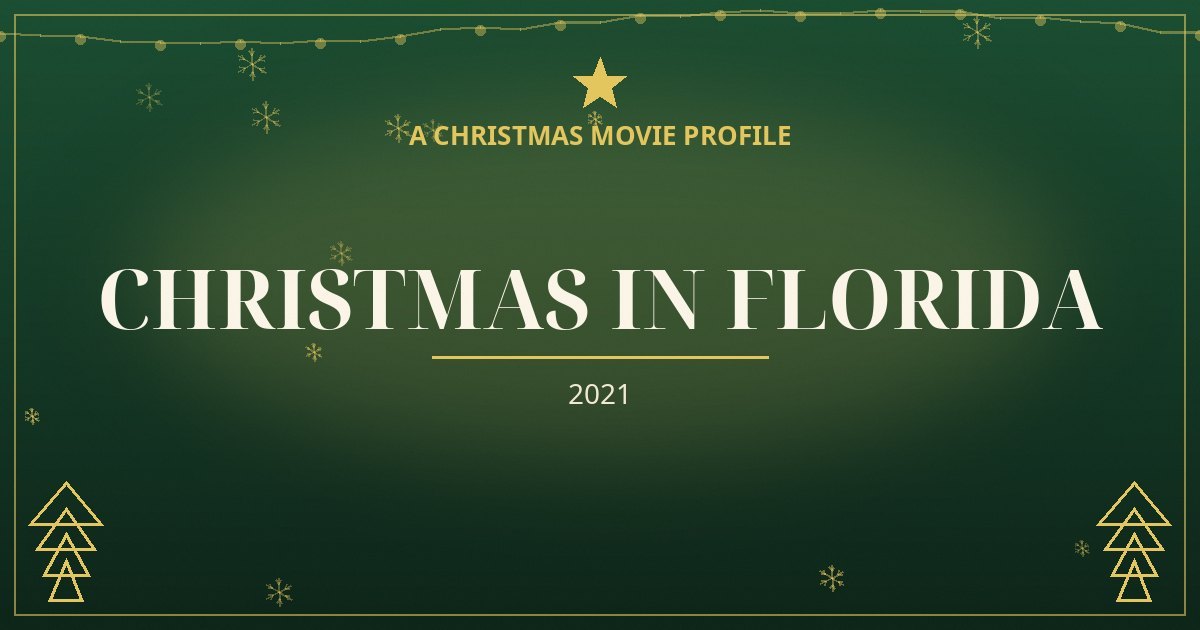 Christmas in Florida — original designed title card art