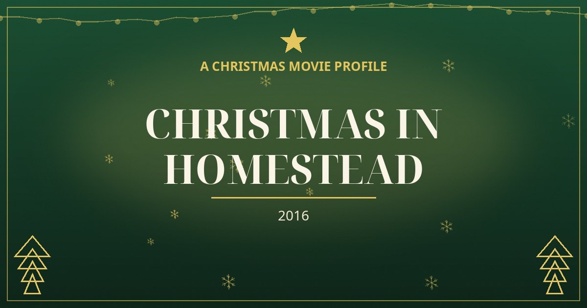 Christmas in Homestead — original designed title card art