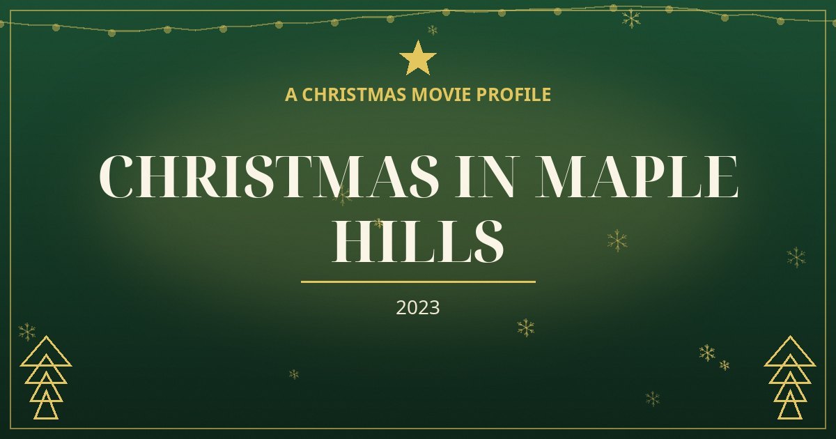 Christmas in Maple Hills — original designed title card art