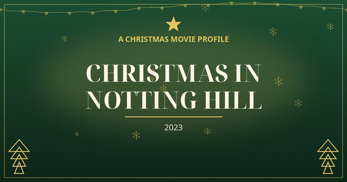 Christmas in Notting Hill — original designed title card art