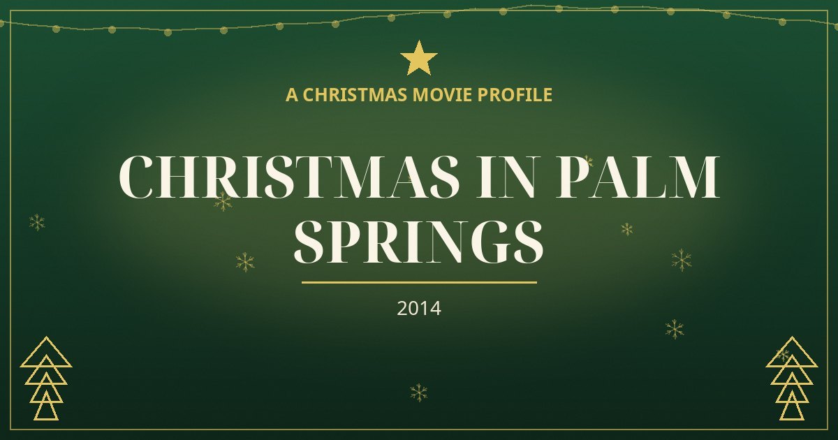 Christmas in Palm Springs — original designed title card art