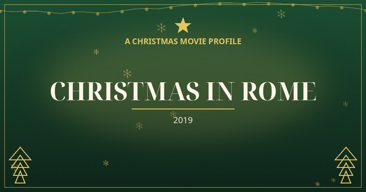 Christmas in Rome — original designed title card art