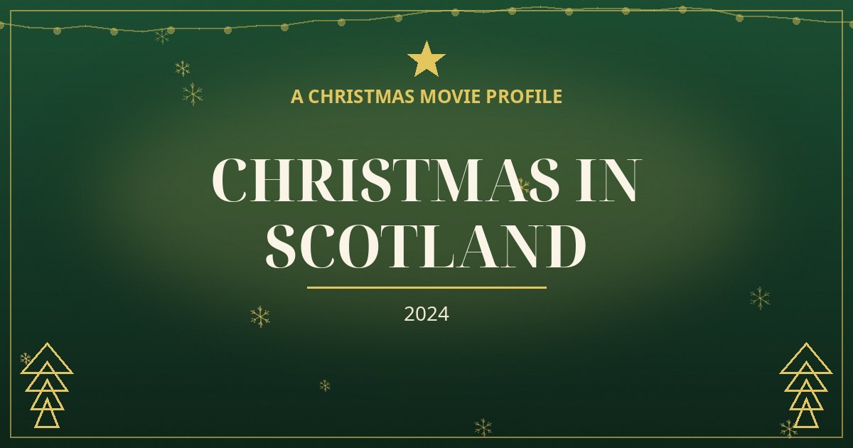 Christmas in Scotland — original designed title card art