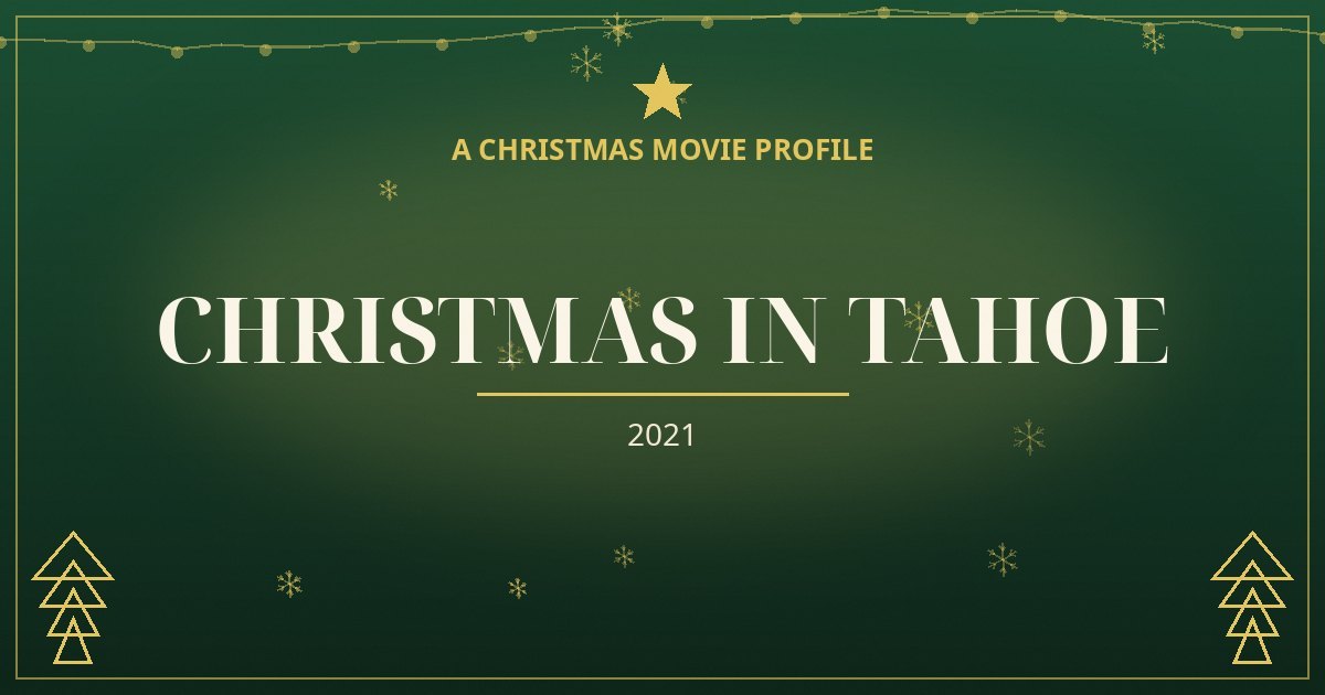 Christmas in Tahoe — original designed title card art