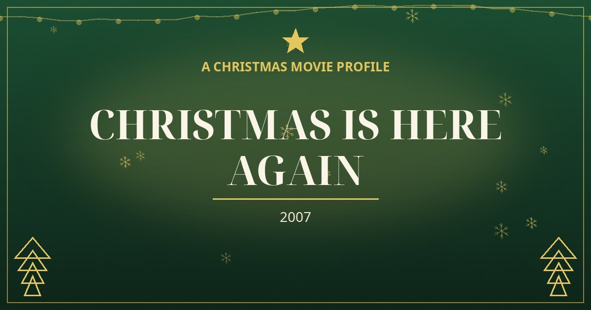 Christmas Is Here Again — original designed title card art