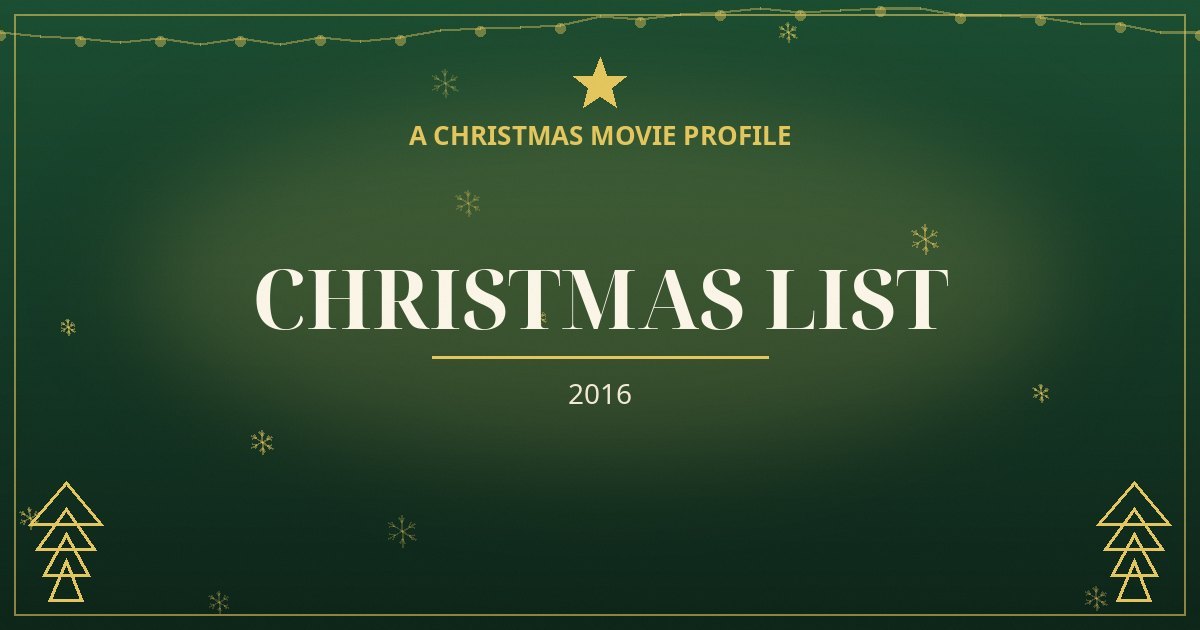 Christmas List — original designed title card art