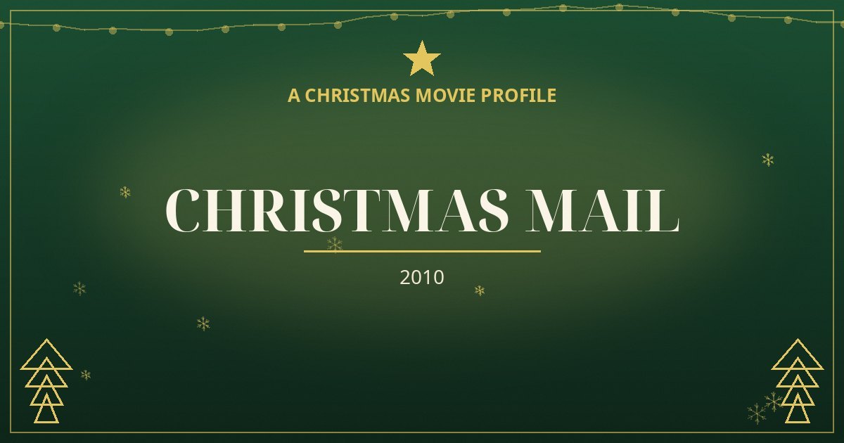 Christmas Mail — original designed title card art