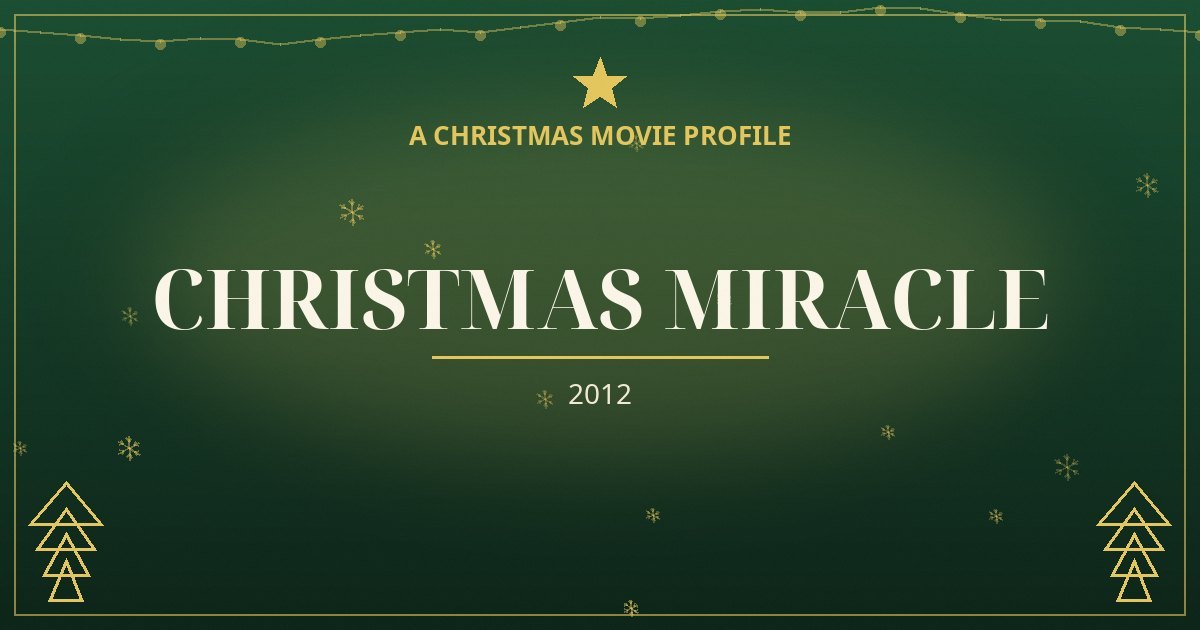 Christmas Miracle — original designed title card art