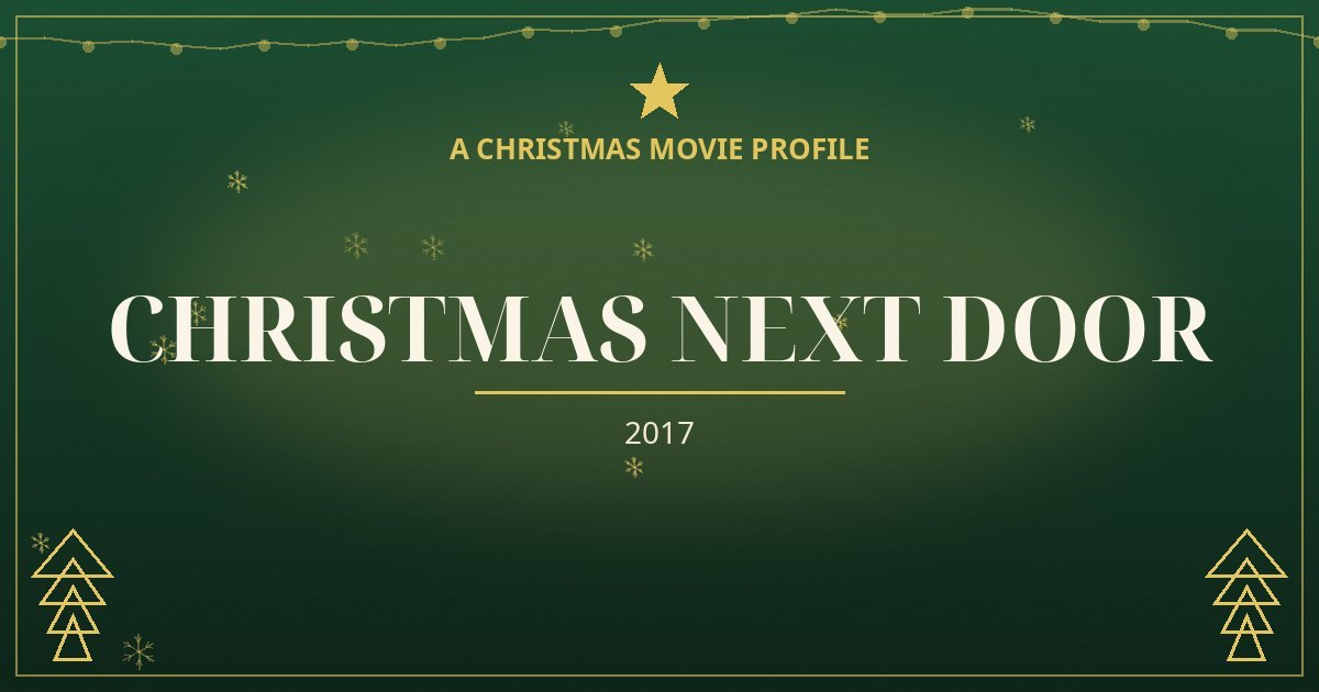 Christmas Next Door — original designed title card art