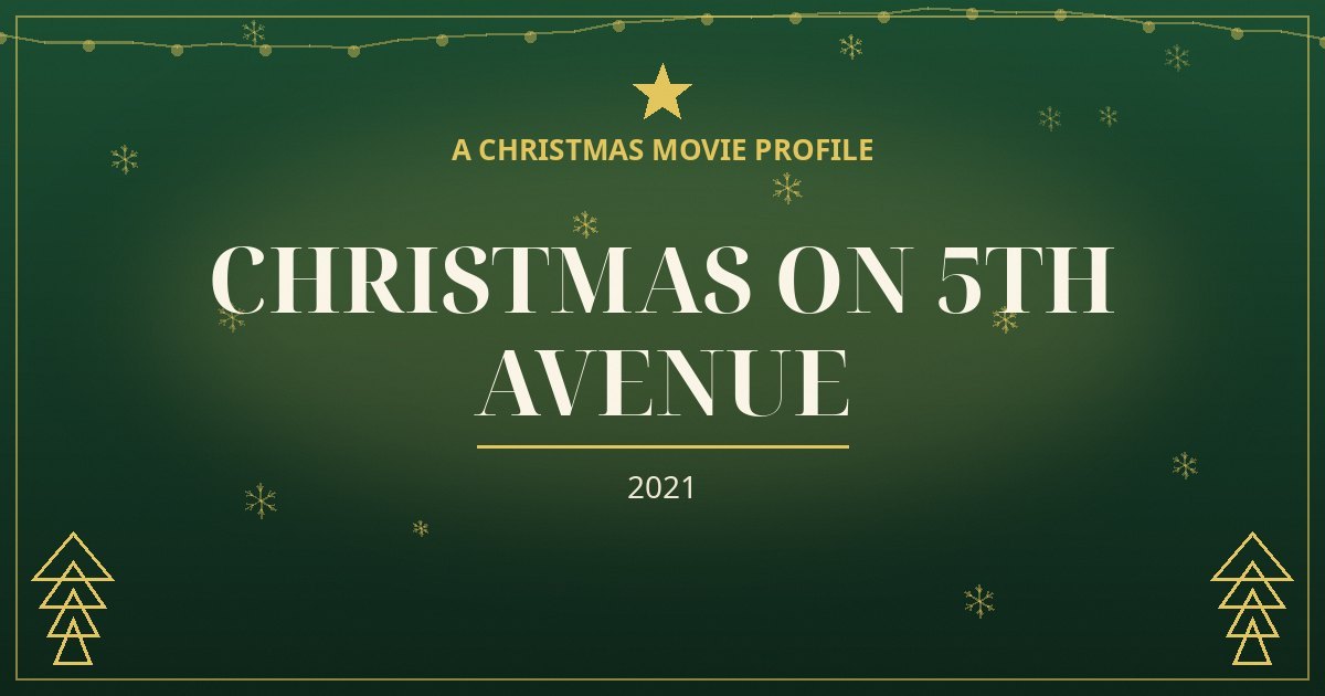 Christmas on 5th Avenue — original designed title card art