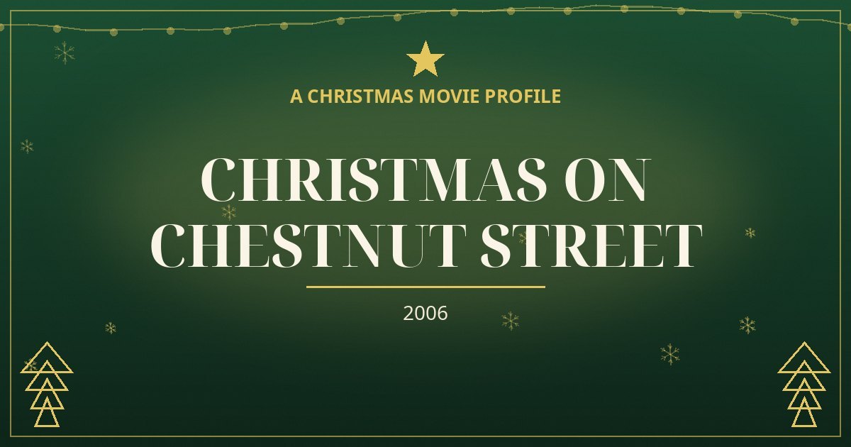 Christmas on Chestnut Street — original designed title card art