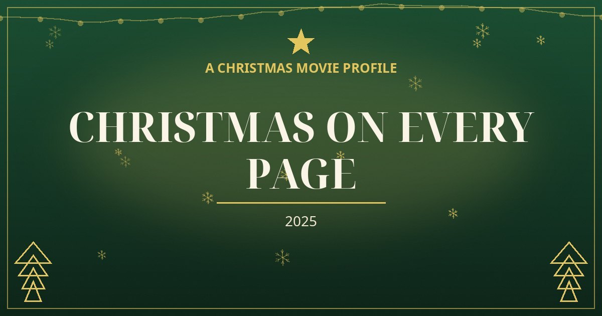 Christmas on Every Page — original designed title card art