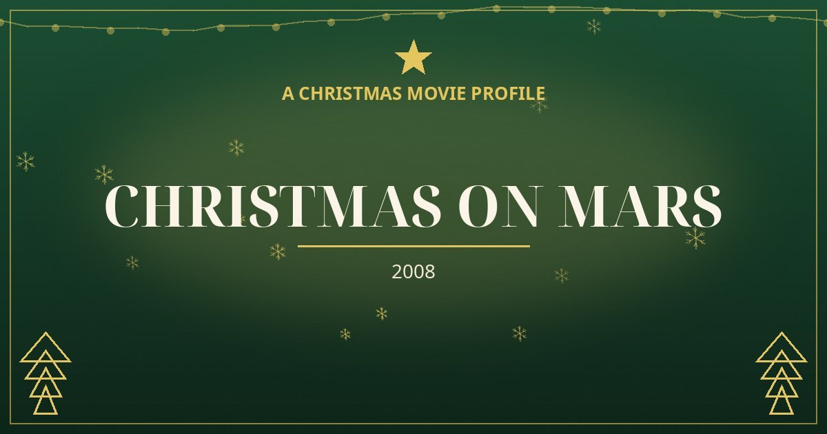 Christmas on Mars — original designed title card art