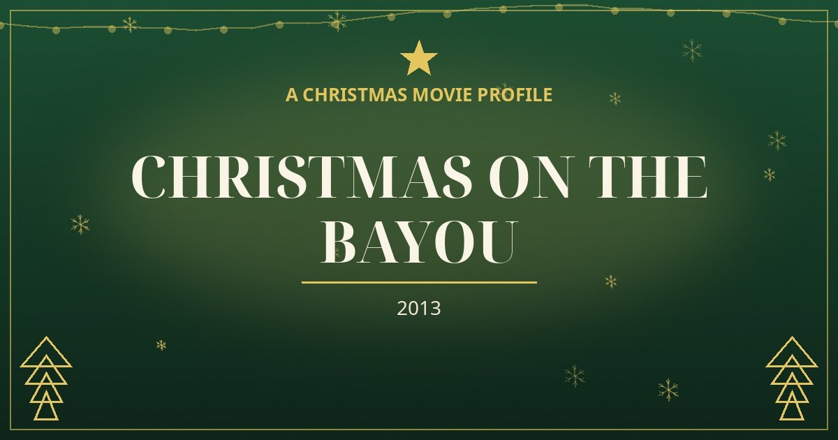 Christmas on the Bayou — original designed title card art