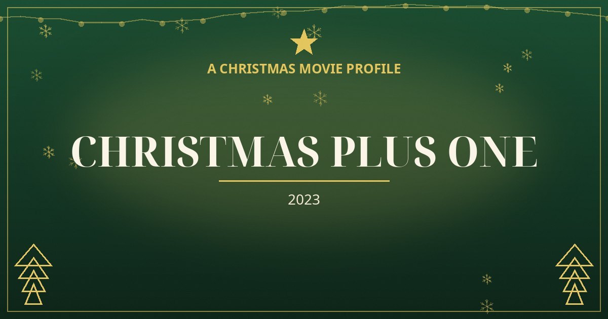 Christmas Plus One — original designed title card art