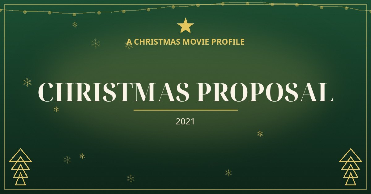Christmas Proposal — original designed title card art