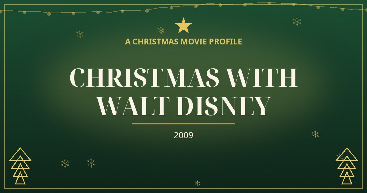 Christmas with Walt Disney — original designed title card art